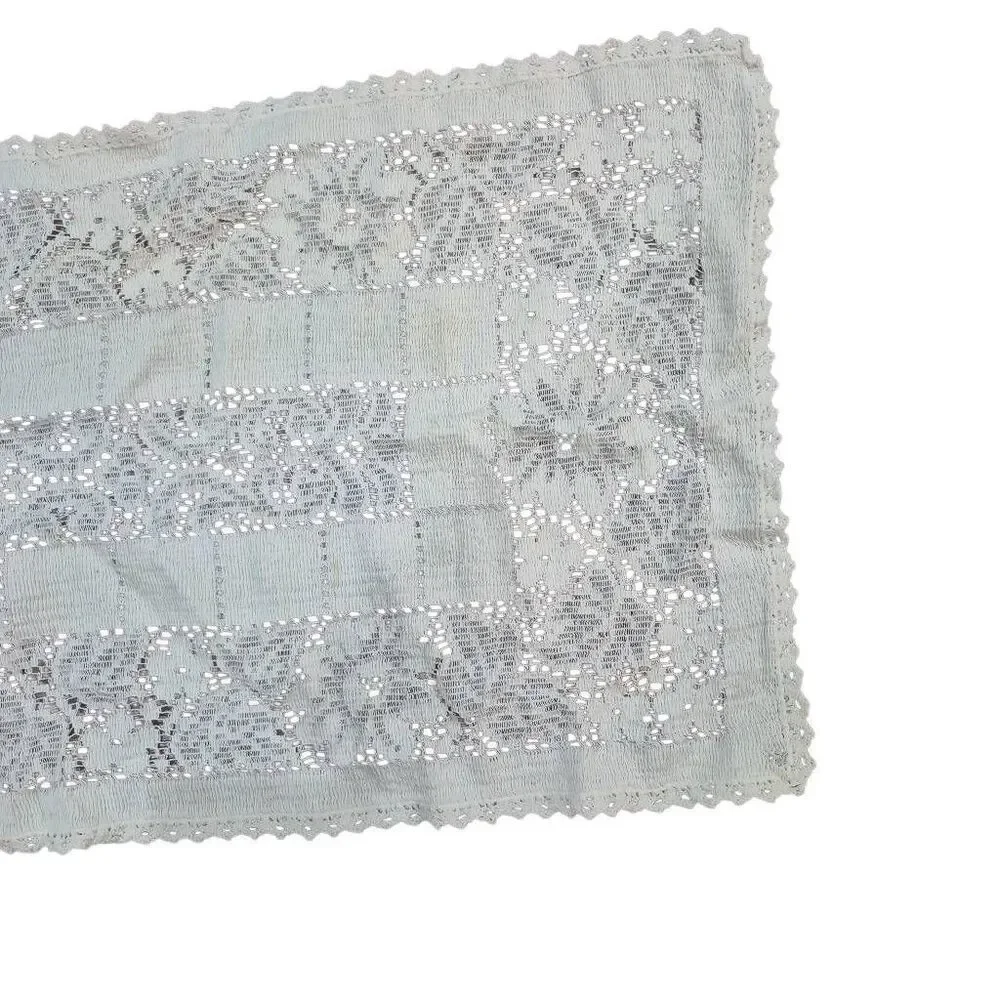 Table Runner, Vintage White 12